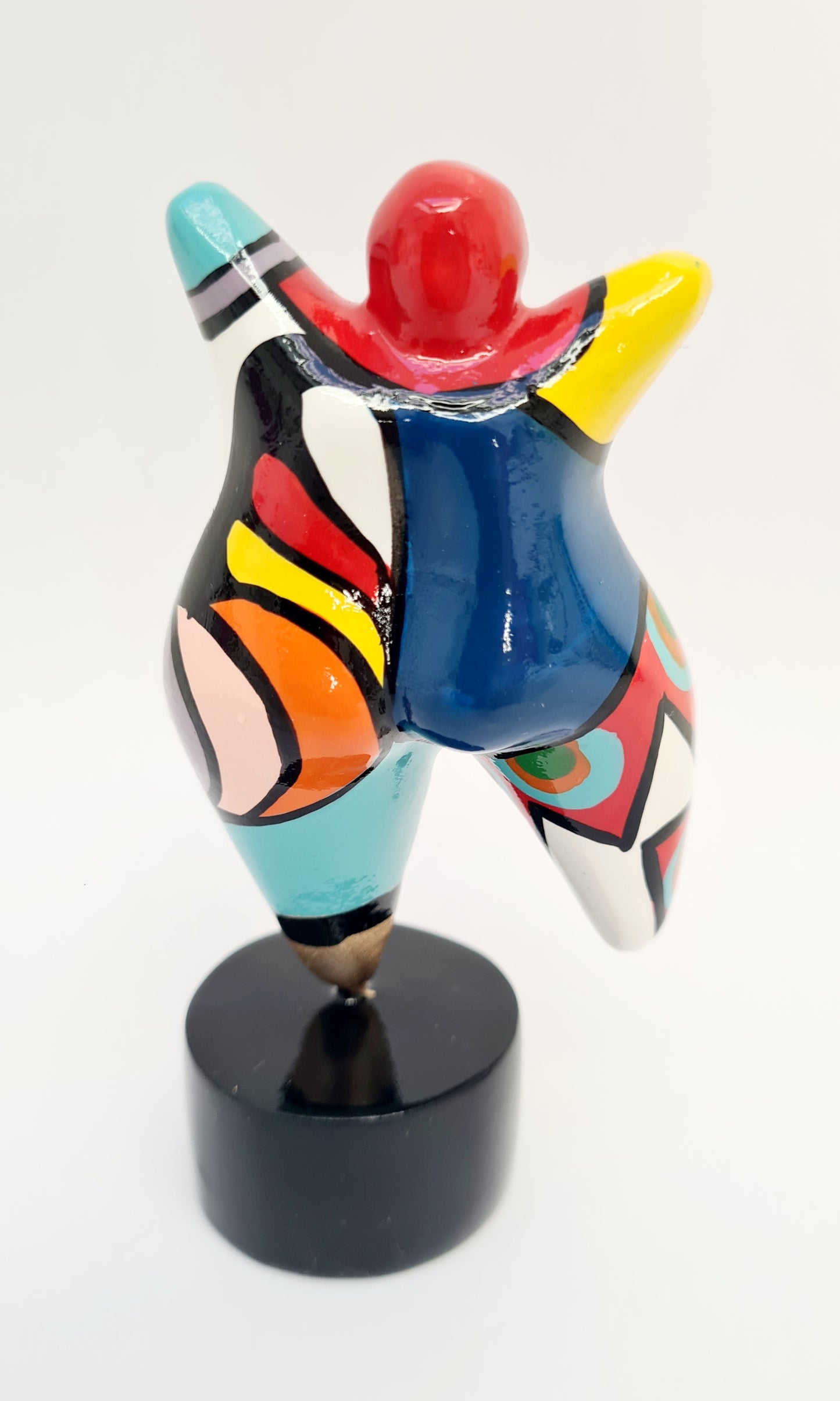 Statue femme style Nana Niki de Saint Phalle, en résine. Hauteur 12 centimètres