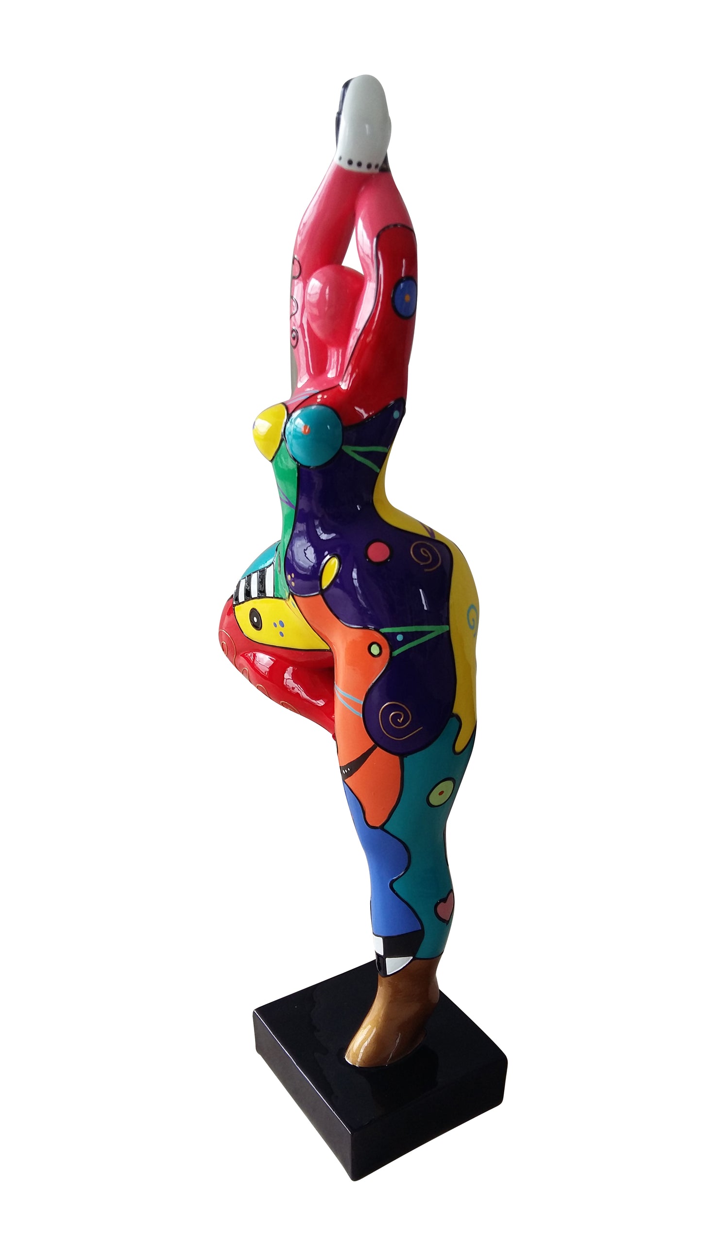Statue Nanas Danseuses femme ronde "Nina" hauteur 52 centimètres. Résine multicolore