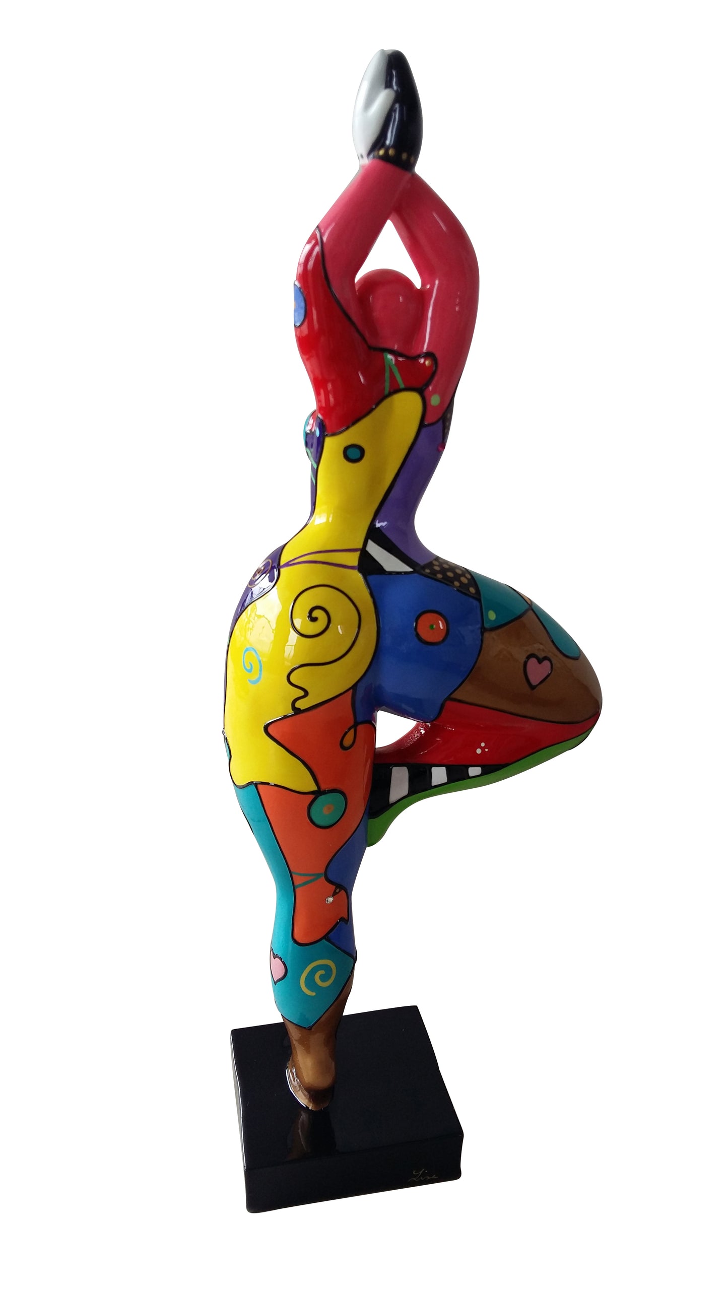 Statue Nanas Danseuses femme ronde "Nina" hauteur 52 centimètres. Résine multicolore