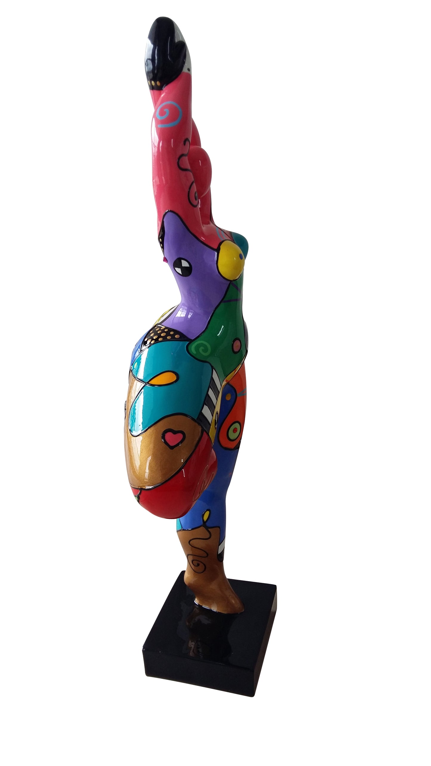 Statue Nanas Danseuses femme ronde "Nina" hauteur 52 centimètres. Résine multicolore