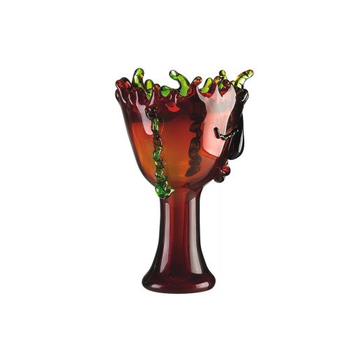 Vase en verre multicolore "Lily", hauteur 30 centimètres