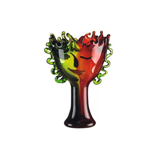 Vase en verre multicolore "Lily", hauteur 30 centimètres