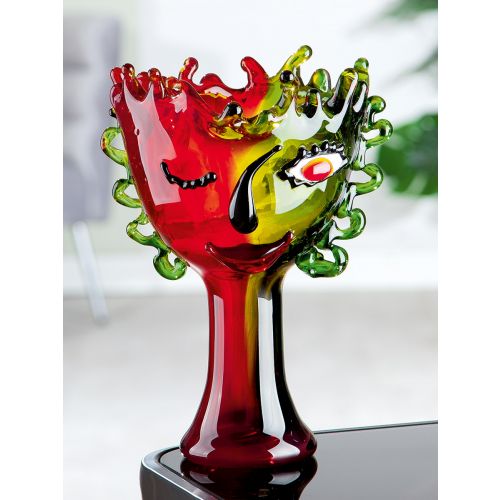 Vase en verre multicolore "Lily", hauteur 30 centimètres