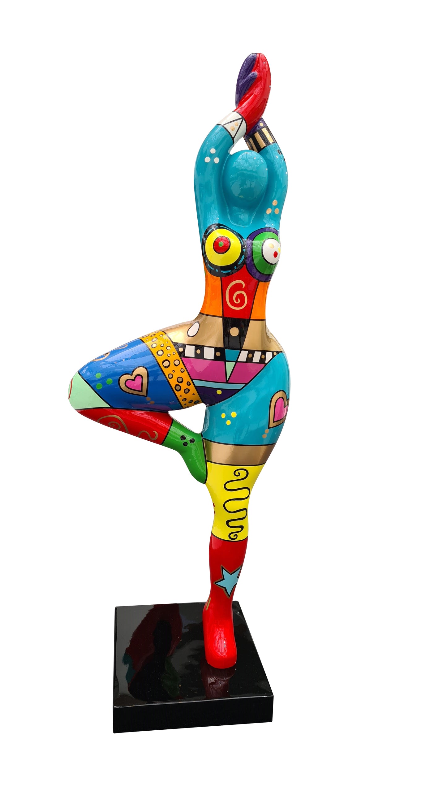 Big statue of woman "Nana Dancer". Height 120 centimeters, for inside & outside decoration