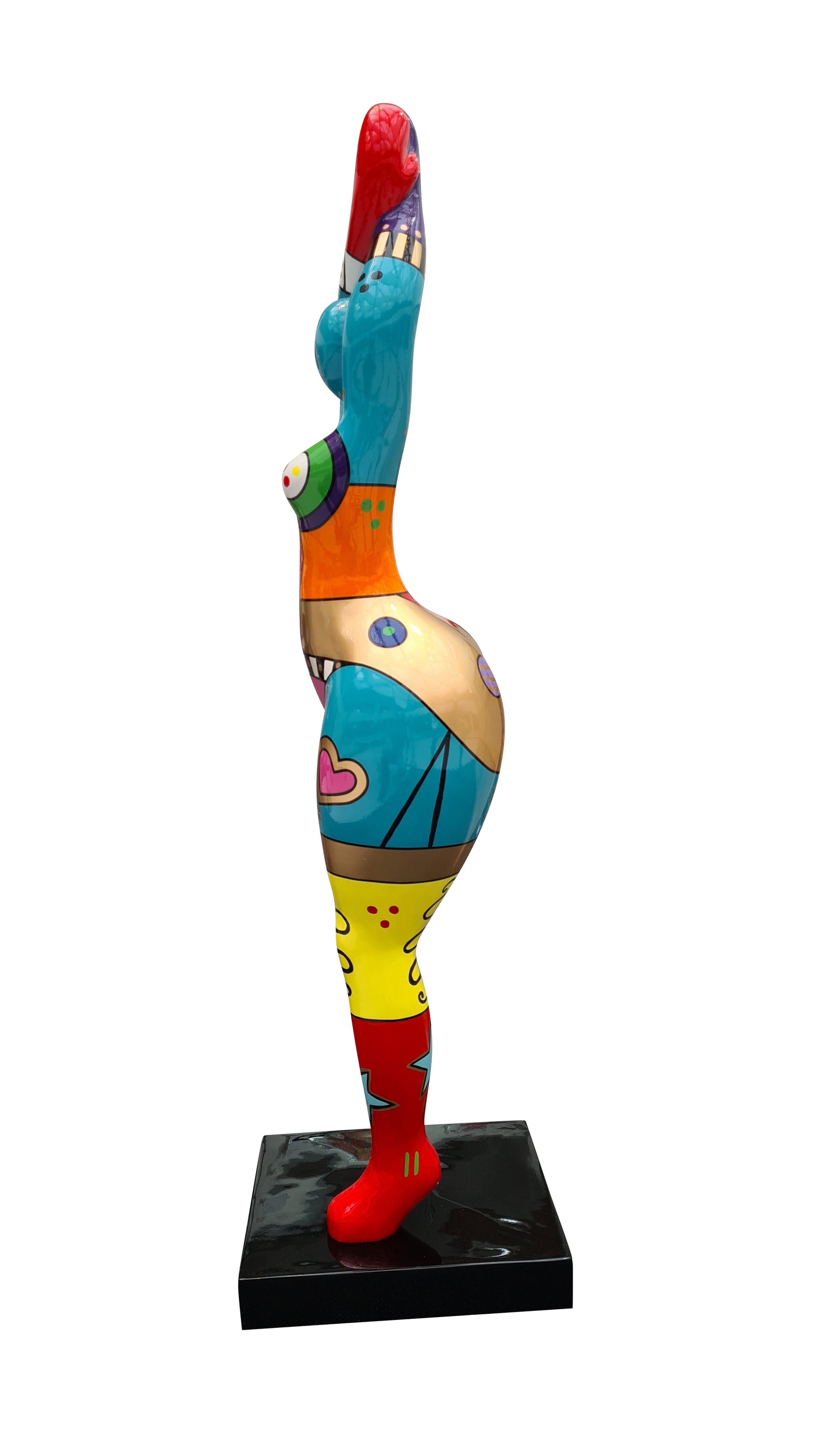 Big statue of woman "Nana Dancer". Height 120 centimeters, for inside & outside decoration