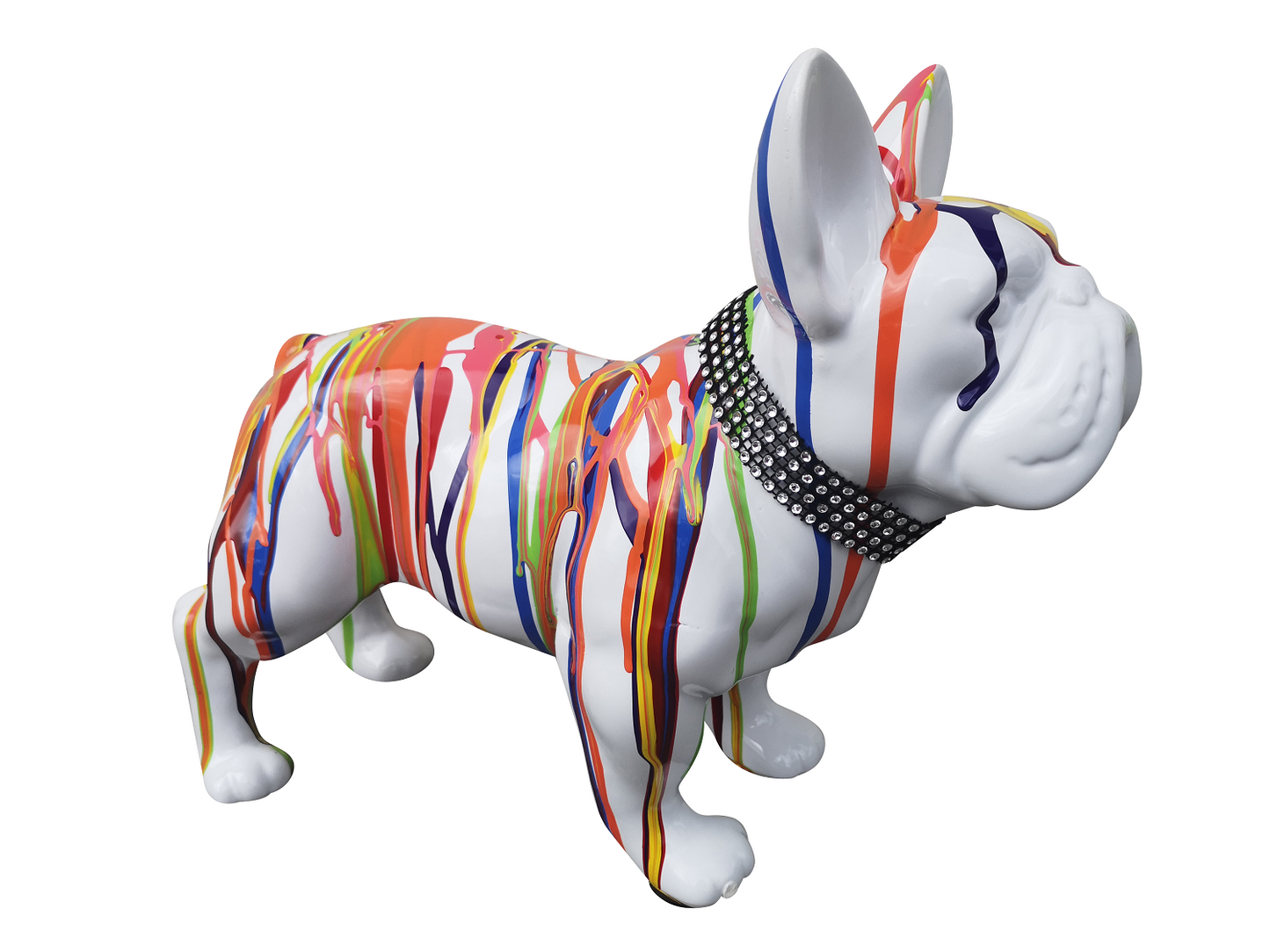 French Bulldog Statue, ceramic. Length 32 centimeters