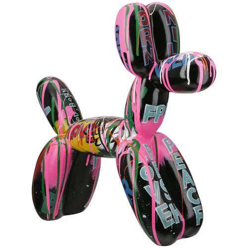 Large “Flowers” cow statue in multicolored resin. Height 40 cm / length 41 cm