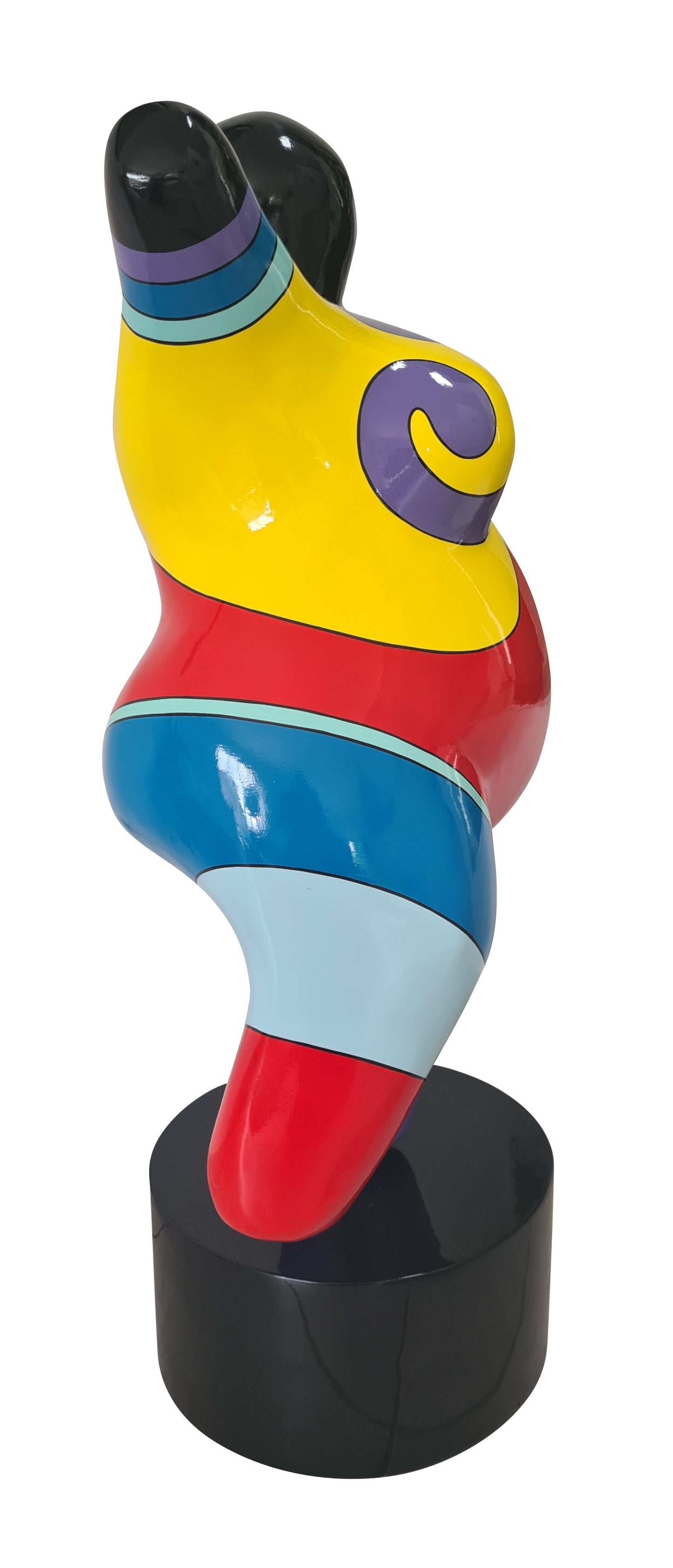 Statue of a woman style "Nana", multicolored resin. Height 60 centimeters
