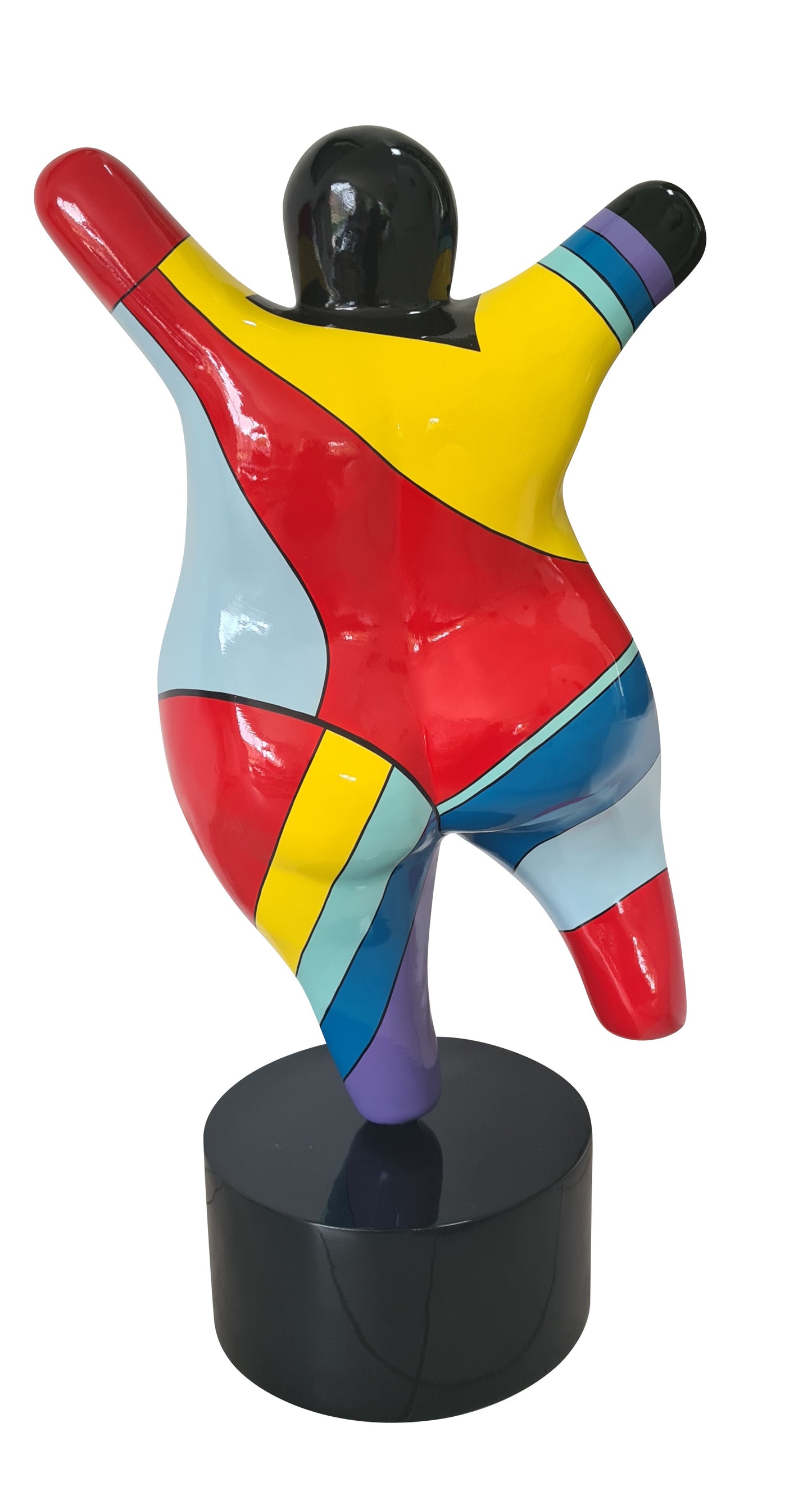 Statue of a woman style "Nana", multicolored resin. Height 60 centimeters