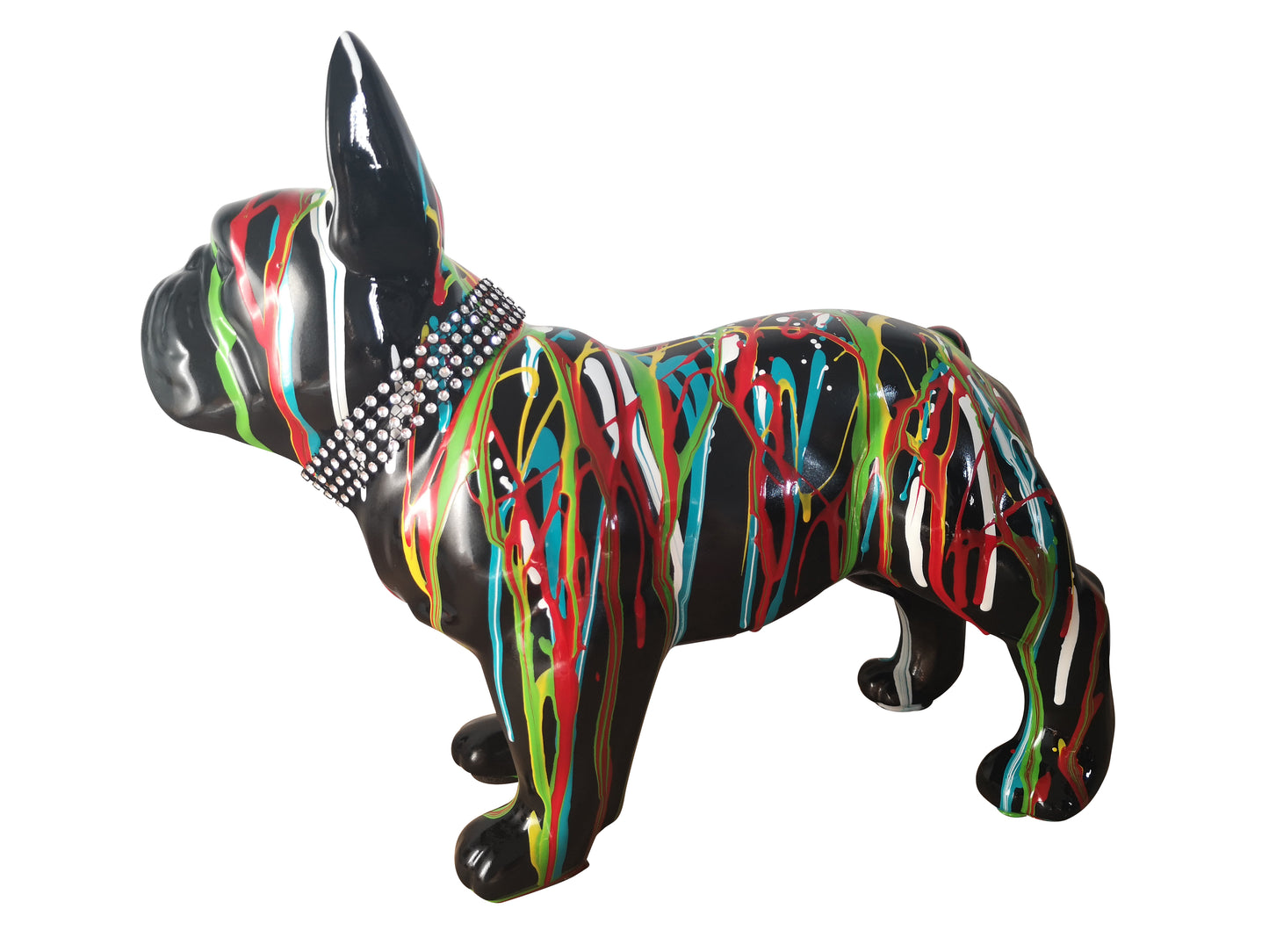 French Bulldog Statue, ceramic. Length 32 centimeters