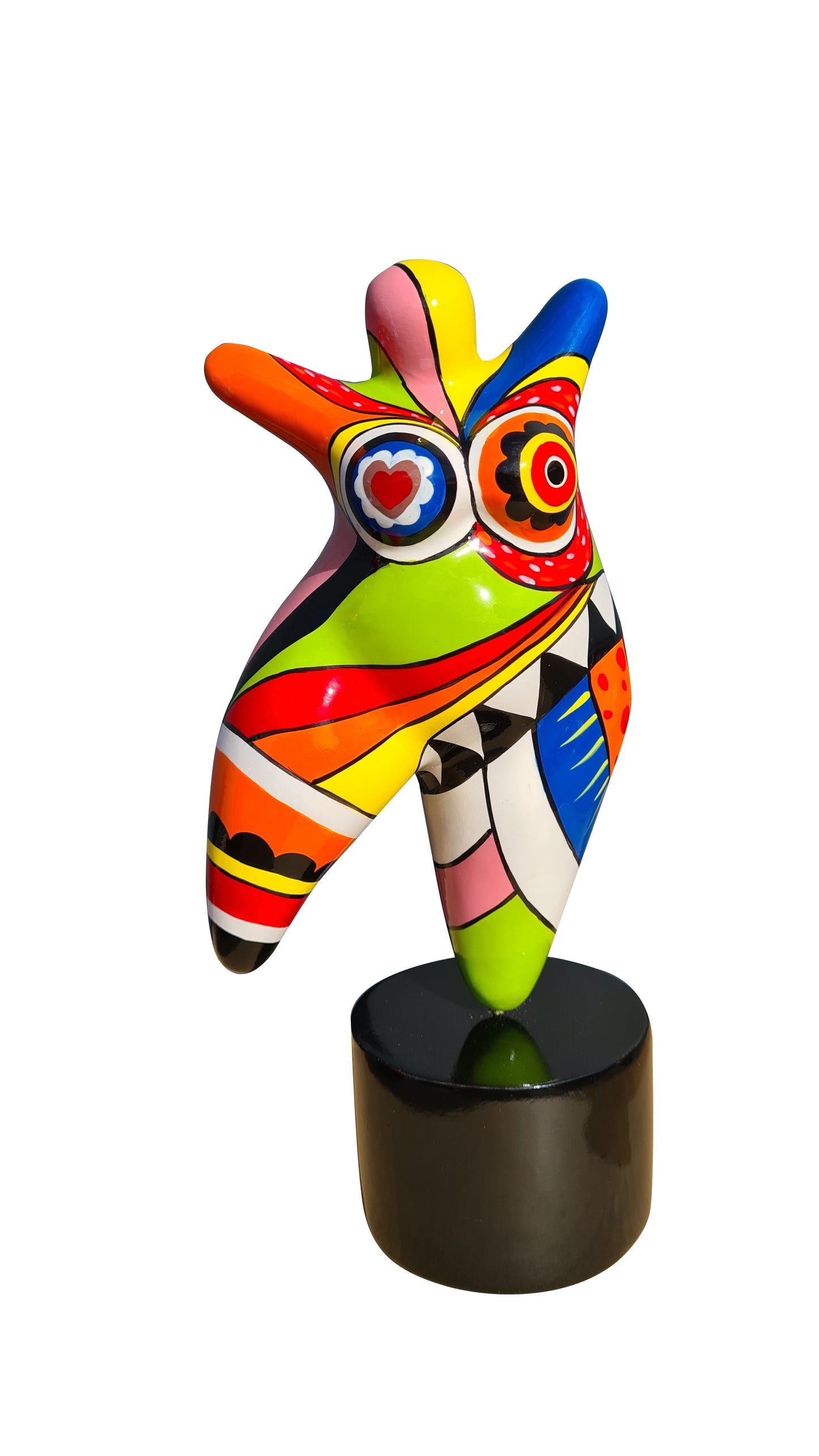 Statue of a woman style "Nana", multicolored resin. Height 10'2 inches (26 centimeters)