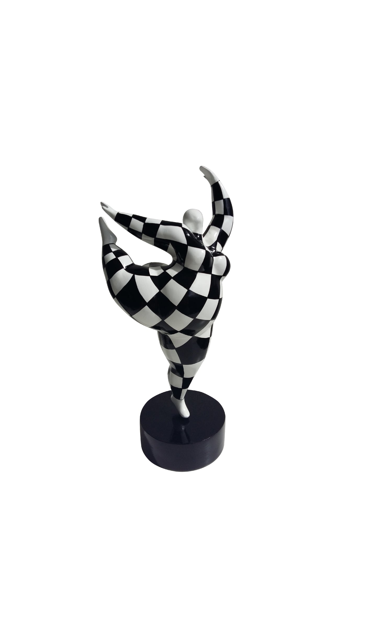 Statue of a woman style "Nana", multicolored resin. Height 15 inches (38 centimeters)