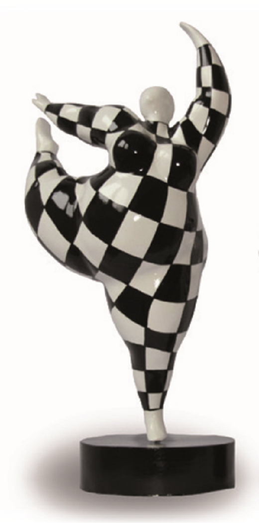 Statue of a woman style "Nana", multicolored resin. Height 15 inches (38 centimeters)