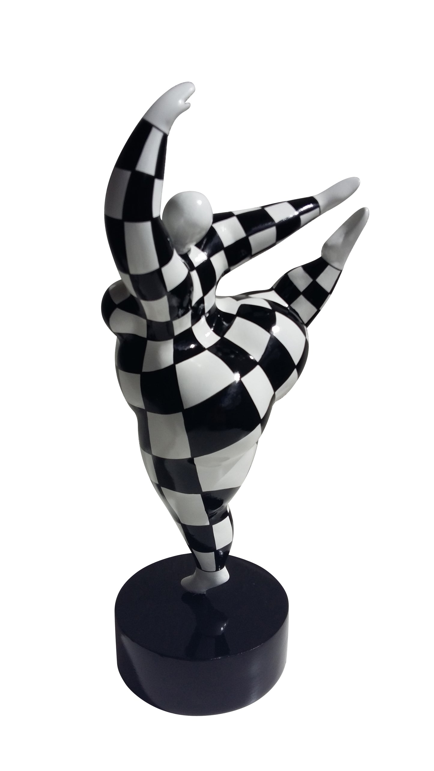 Statue of a woman style "Nana", multicolored resin. Height 15 inches (38 centimeters)