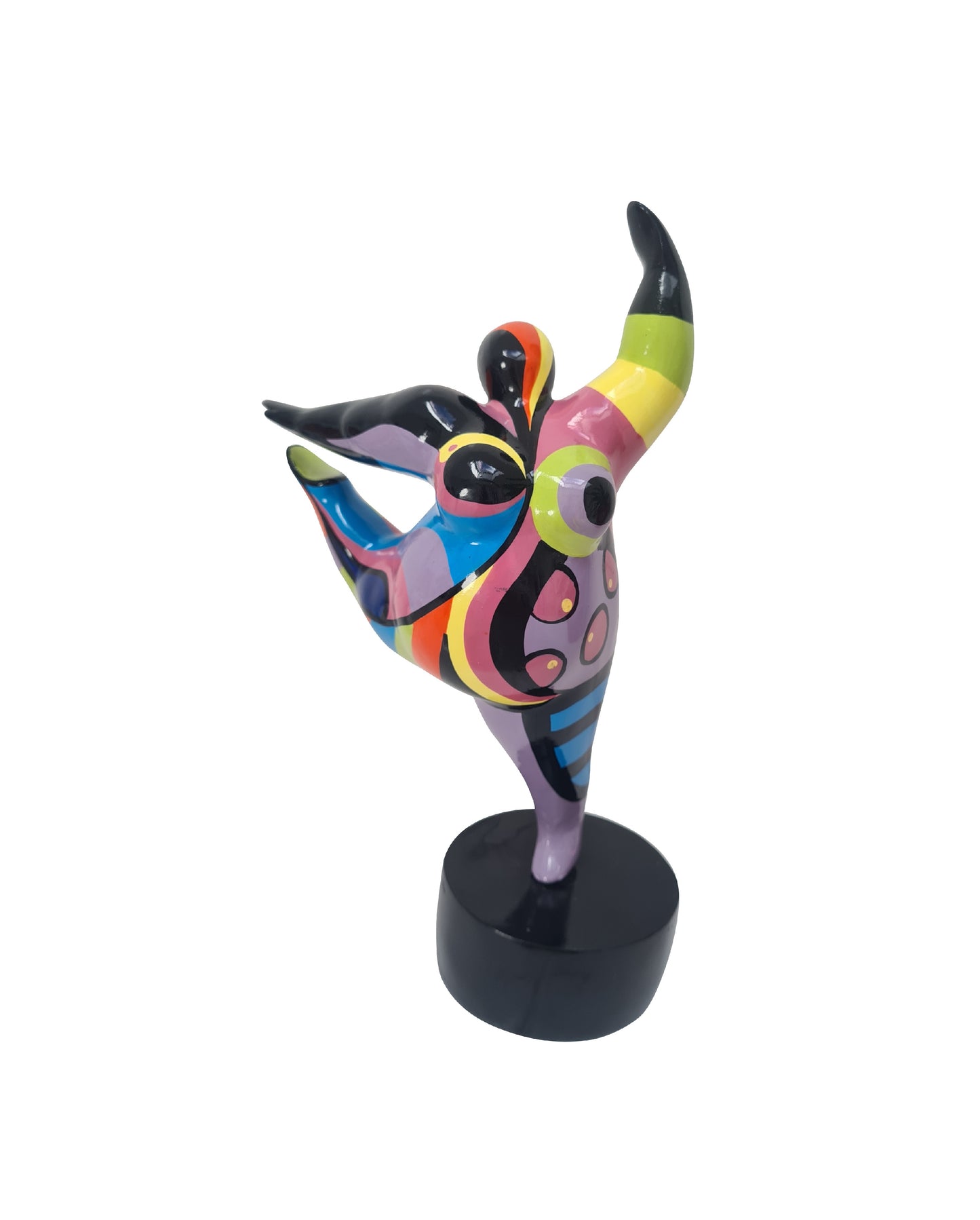 Statue of a woman style "Nana", multicolored resin. Height 15 inches (38 centimeters)