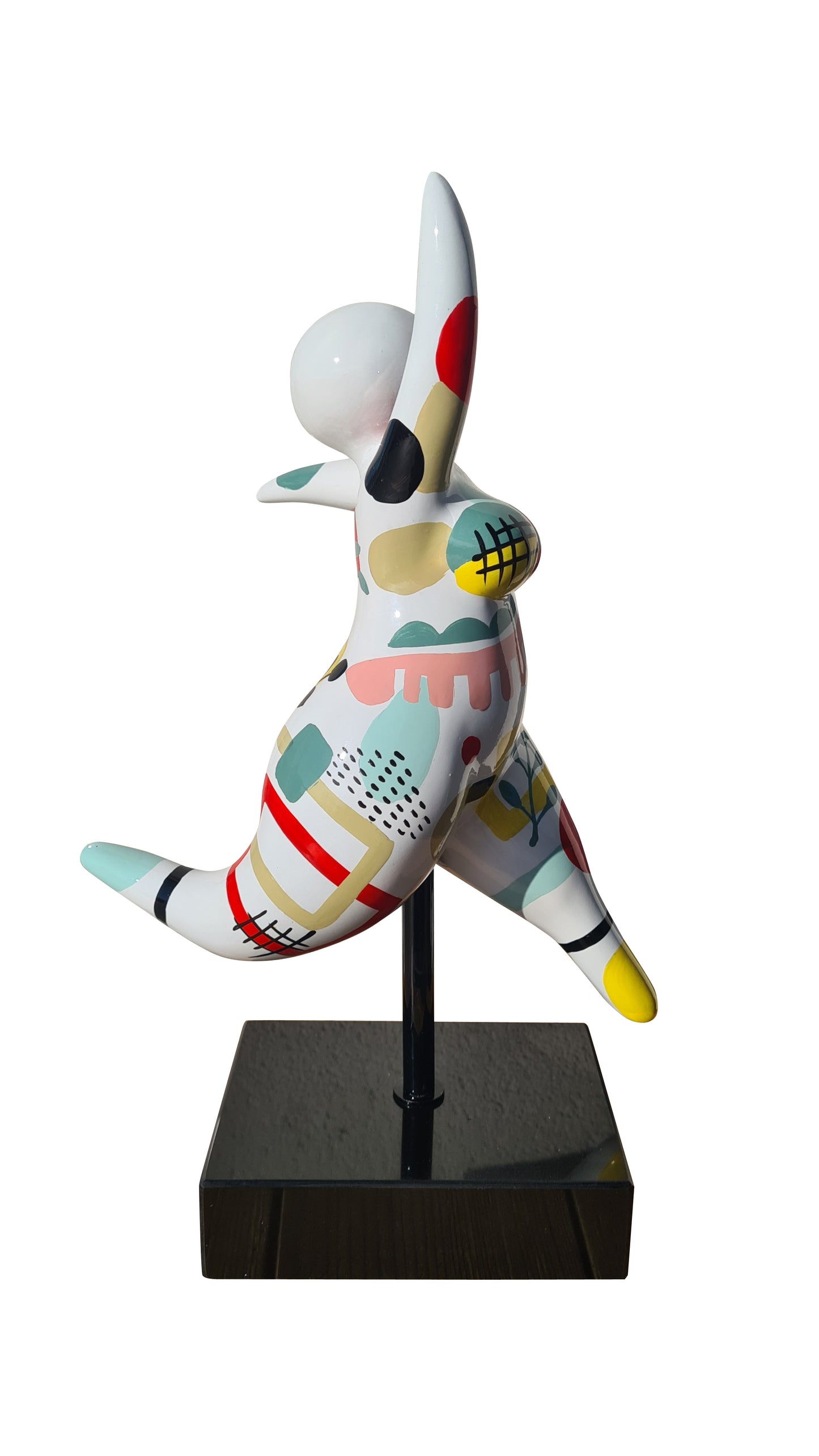 Statue of dancing woman or Nana, model multicolored, height 40 centimeters