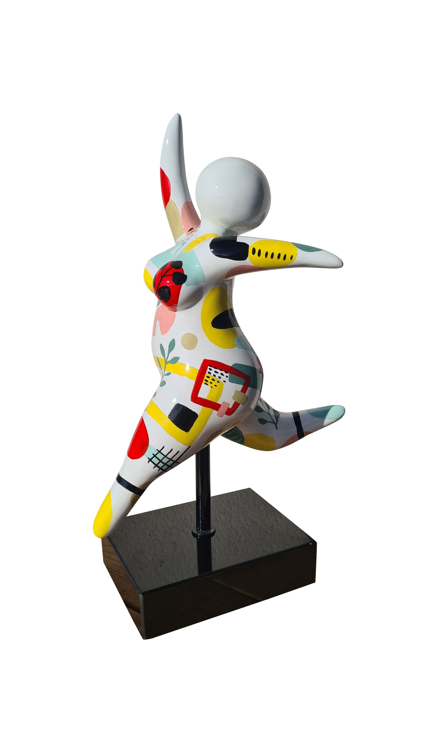Statue of dancing woman or Nana, model multicolored, height 40 centimeters