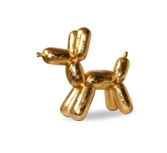 “Balloon” dog statue in resin, length 11'8 inches (30 centimeters)