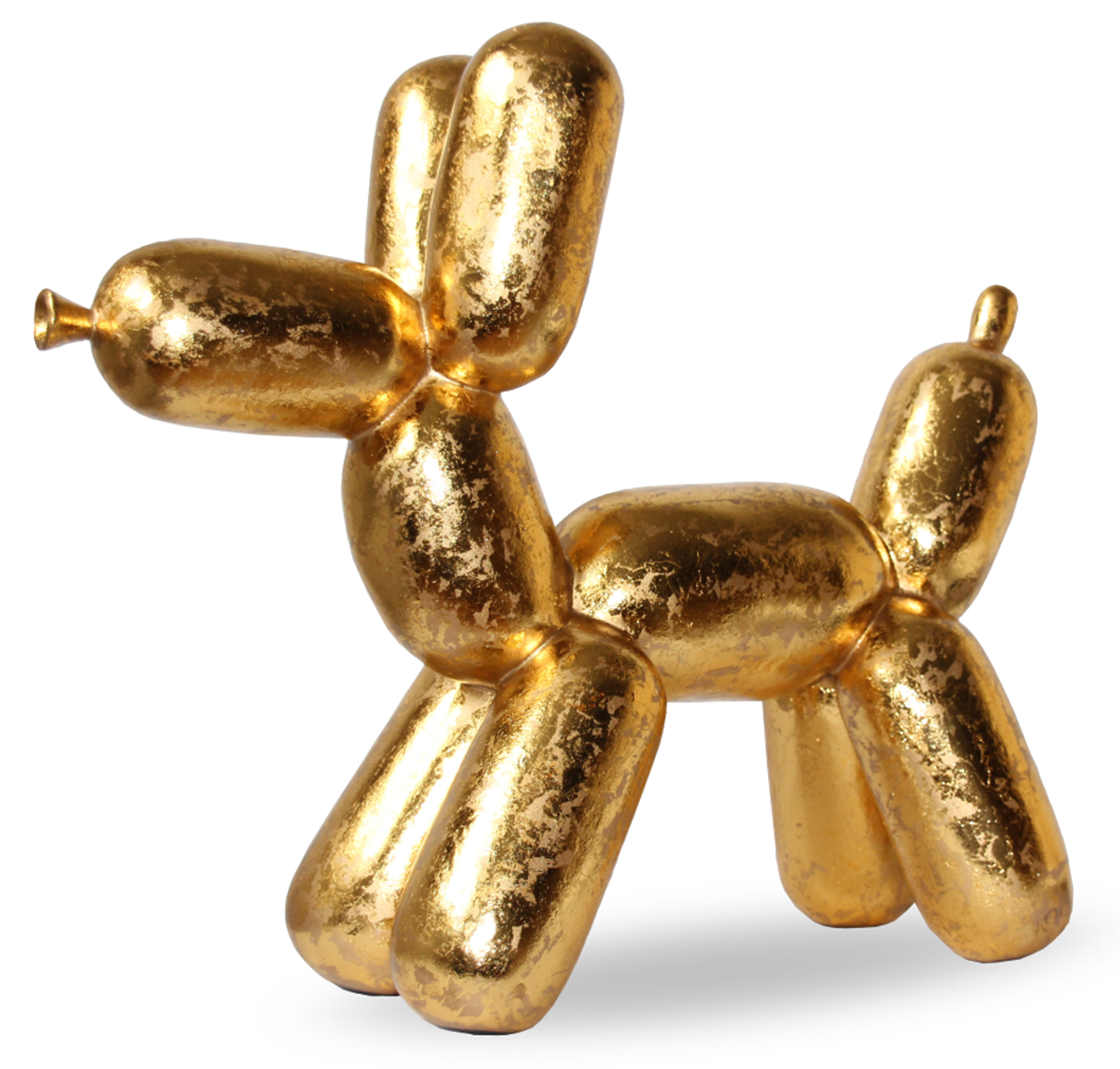 “Balloon” dog statue in resin, length 11'8 inches (30 centimeters)