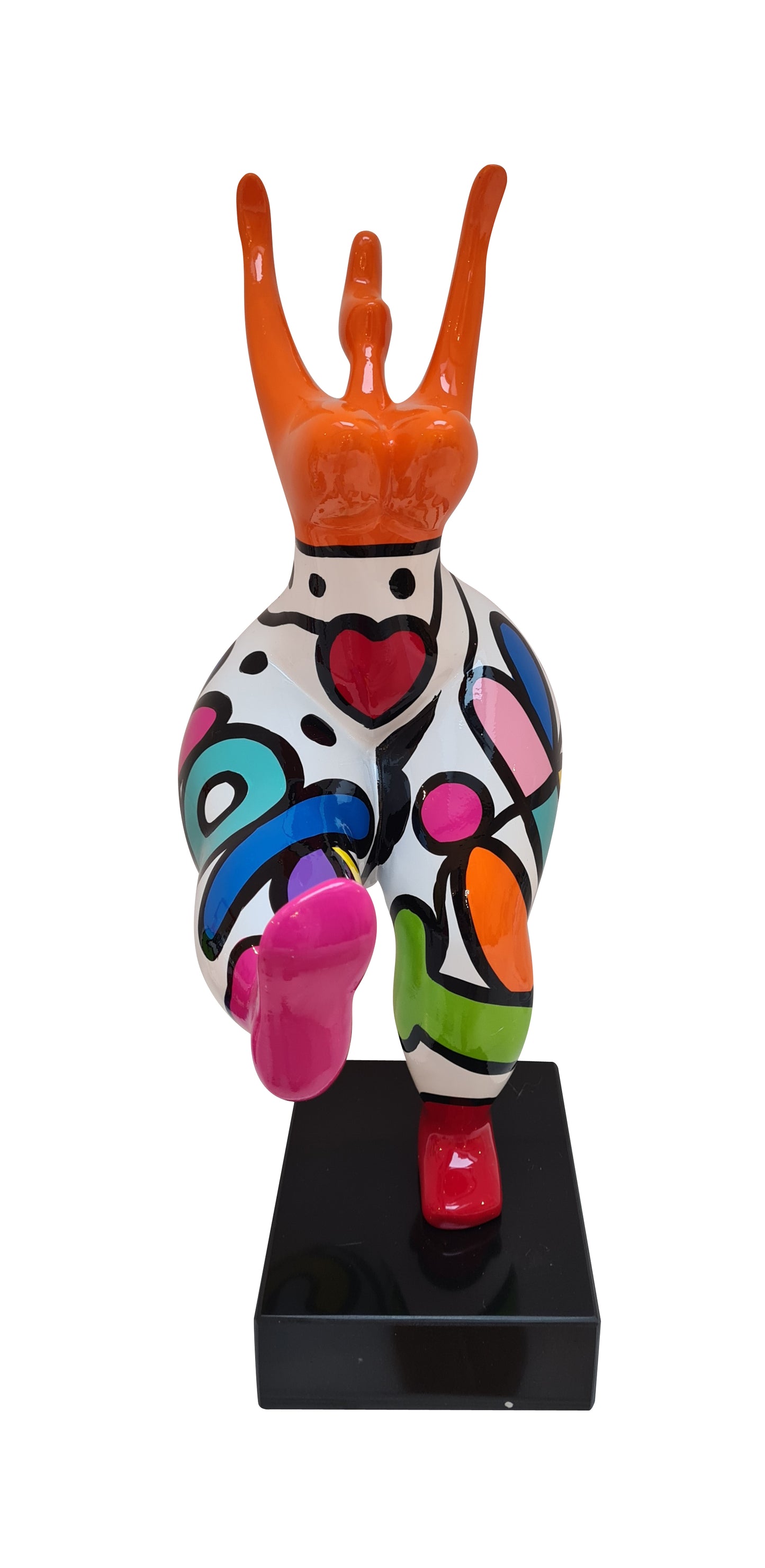 Statue femme style Nana Niki de Saint Phalle, en résine. Hauteur 43 centimètres