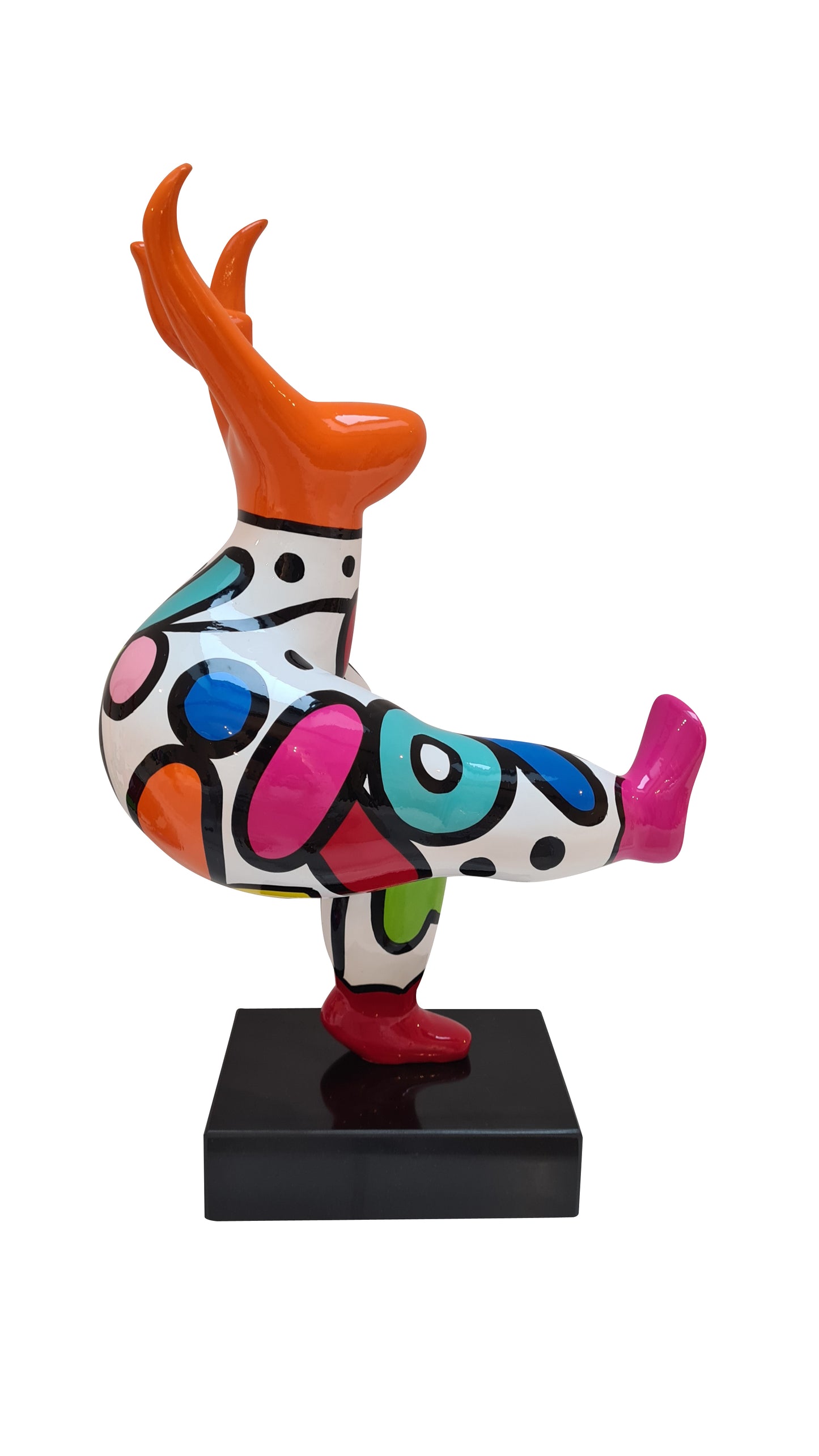 Statue femme style Nana Niki de Saint Phalle, en résine. Hauteur 43 centimètres