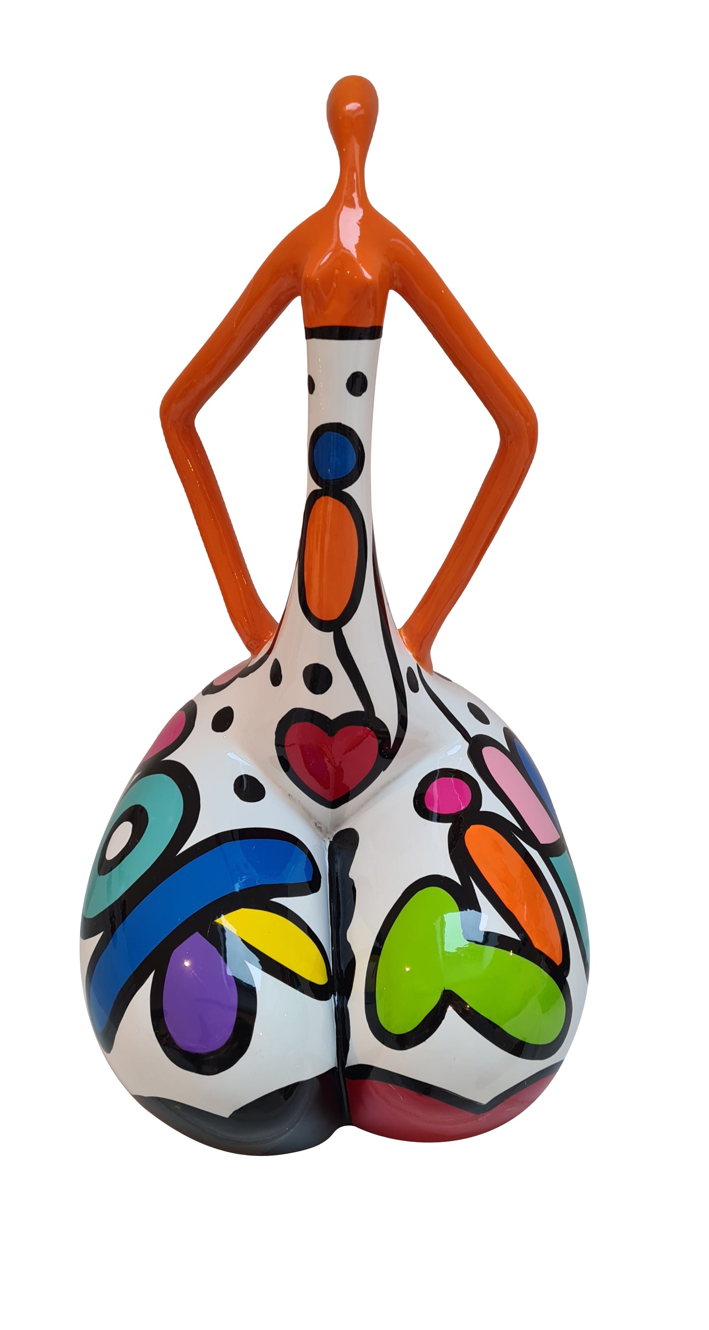 Statue femme style Nana Niki de Saint Phalle, en résine. Hauteur 40 centimètres