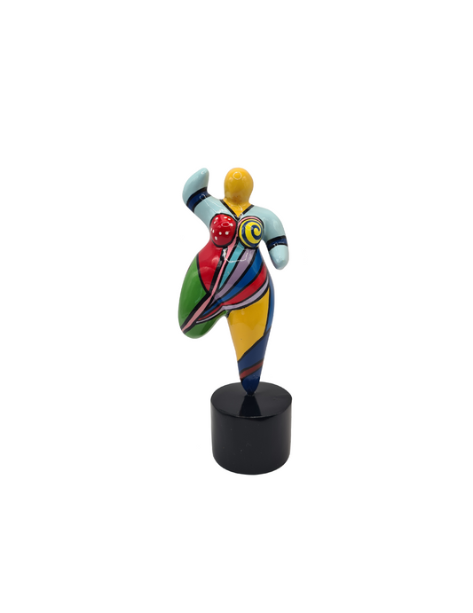 Statue of a woman style "Nana", multicolored resin. Height 15 centimeters
