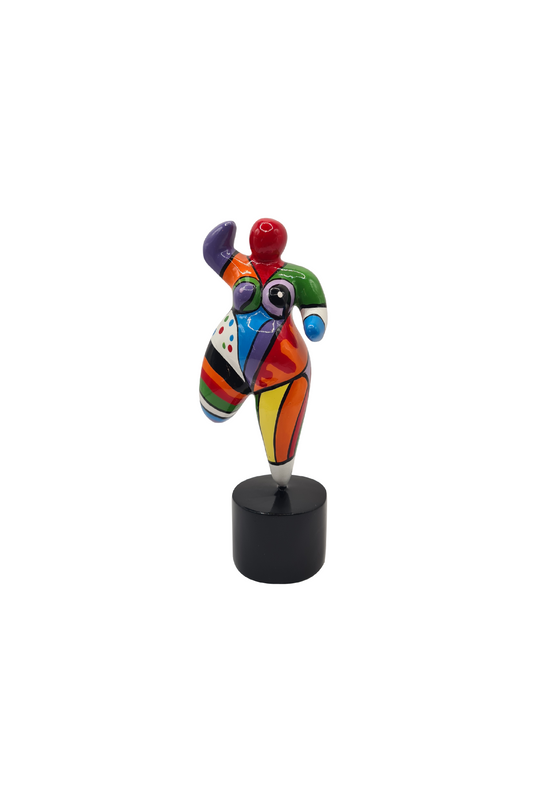 Statue of a woman style "Nana", multicolored resin. Height 15 centimeters
