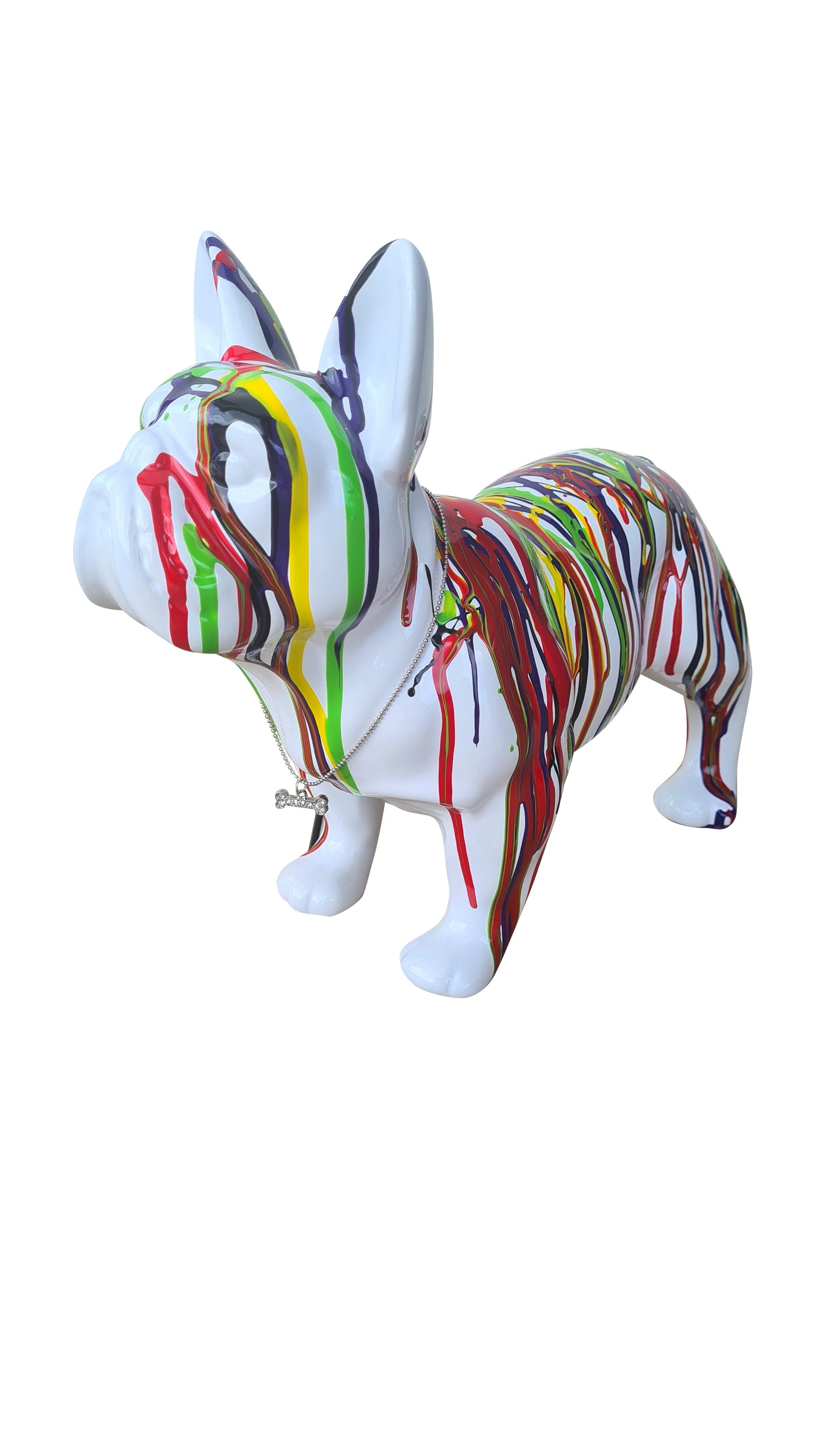 French Bulldog Statue, ceramic. Length 32 centimeters