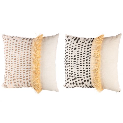 Set of 2 large cushions, height 45 / Width 45 centimeters, 100% polyester cover