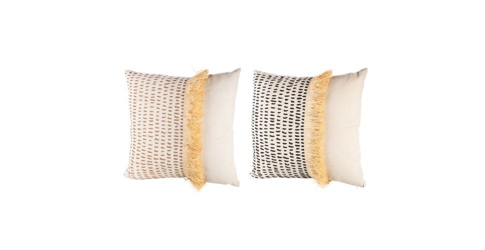 Set of 2 large cushions, height 45 / Width 45 centimeters, 100% polyester cover