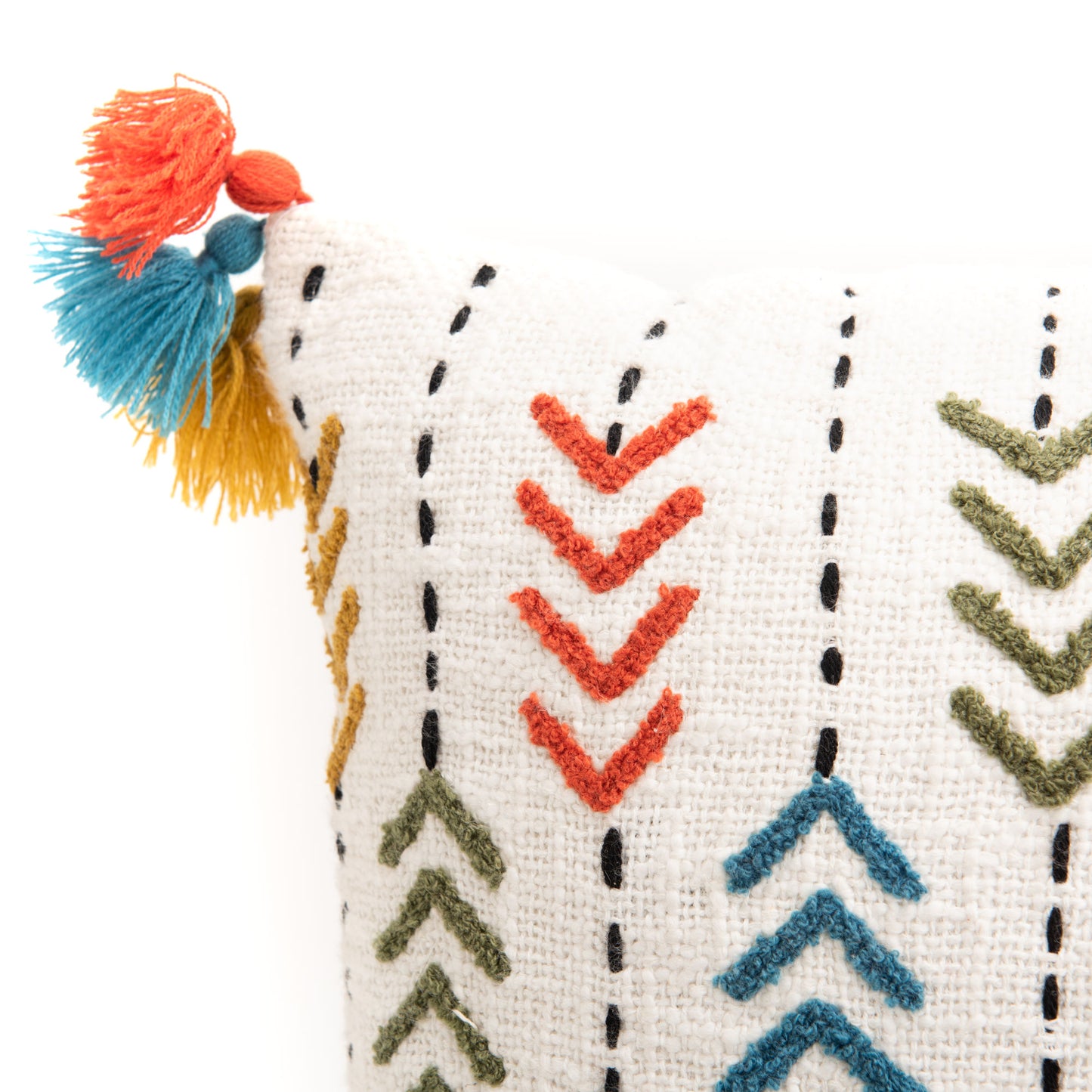 Pompom cushion, height 45 / Width 45 centimeters, 100% cotton cover