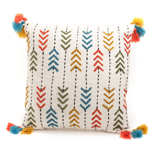 Pompom cushion, height 45 / Width 45 centimeters, 100% cotton cover