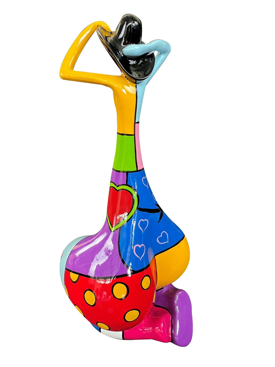 Statue femme style Nana Niki de Saint Phalle, en résine. Hauteur 43 centimètres