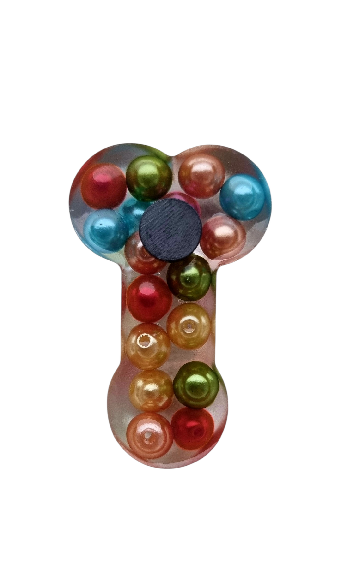 Magnet Zizi en résine avec perles multicolores, déco humour, longueur 5 cm