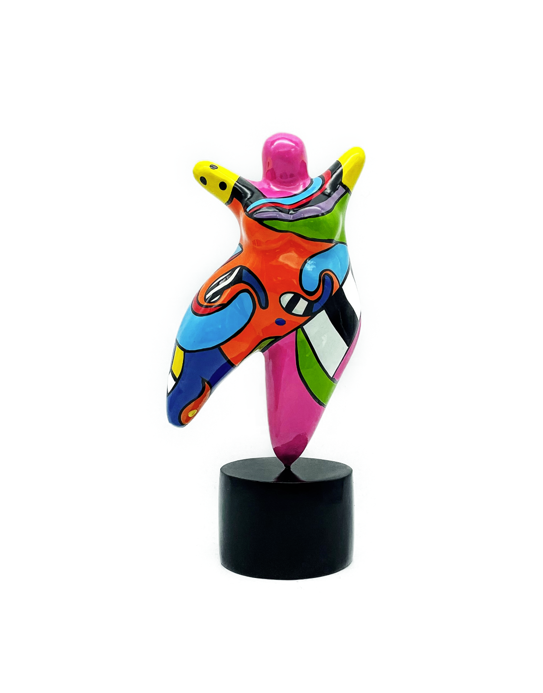 Statue of a woman style "Nana", multicolored resin. Height 6'7 inches (17 centimeters)