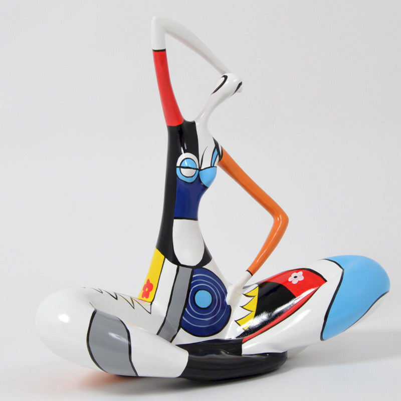 Nana Niki de Saint Phalle style woman statue, in resin. Height 53 centimeters