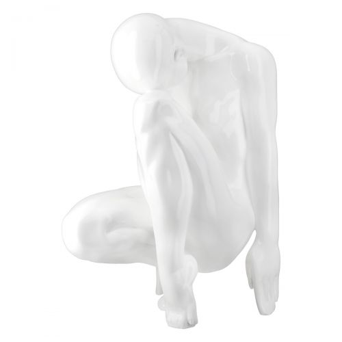 Statue of Nana woman or dancer in white resin. Height 41 centimeters