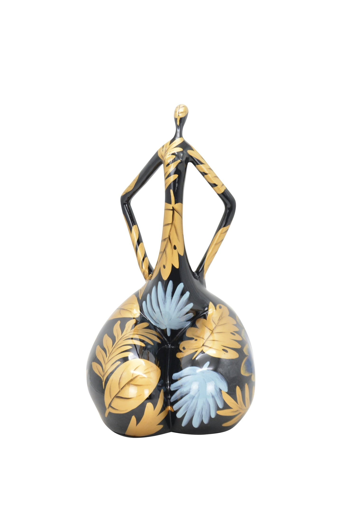 Statue woman, style "Nana" in multicolored resin. Height 40 centimeters