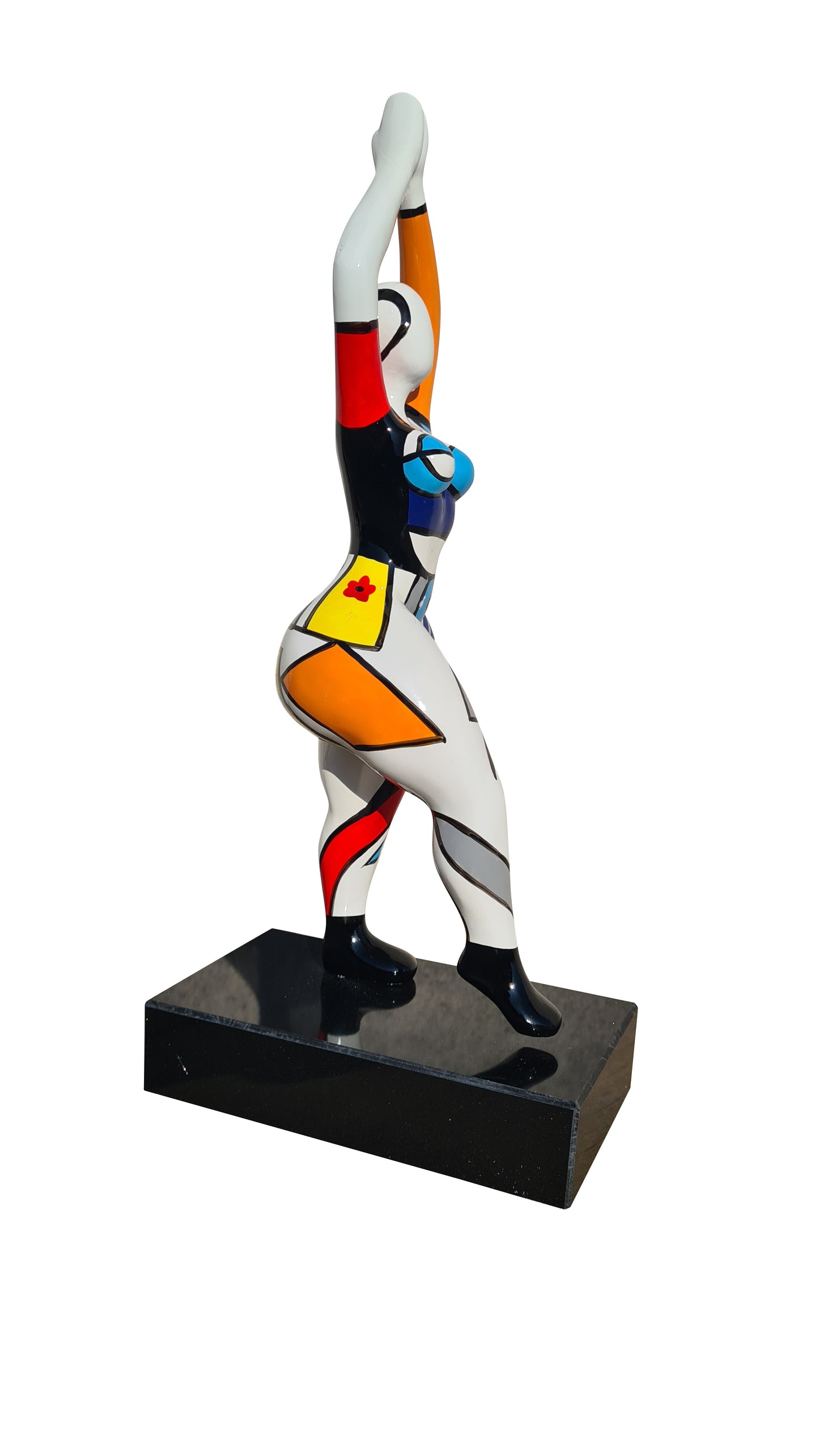 Statue femme style Nana Niki de Saint Phalle, en résine. Hauteur 38 centimètres