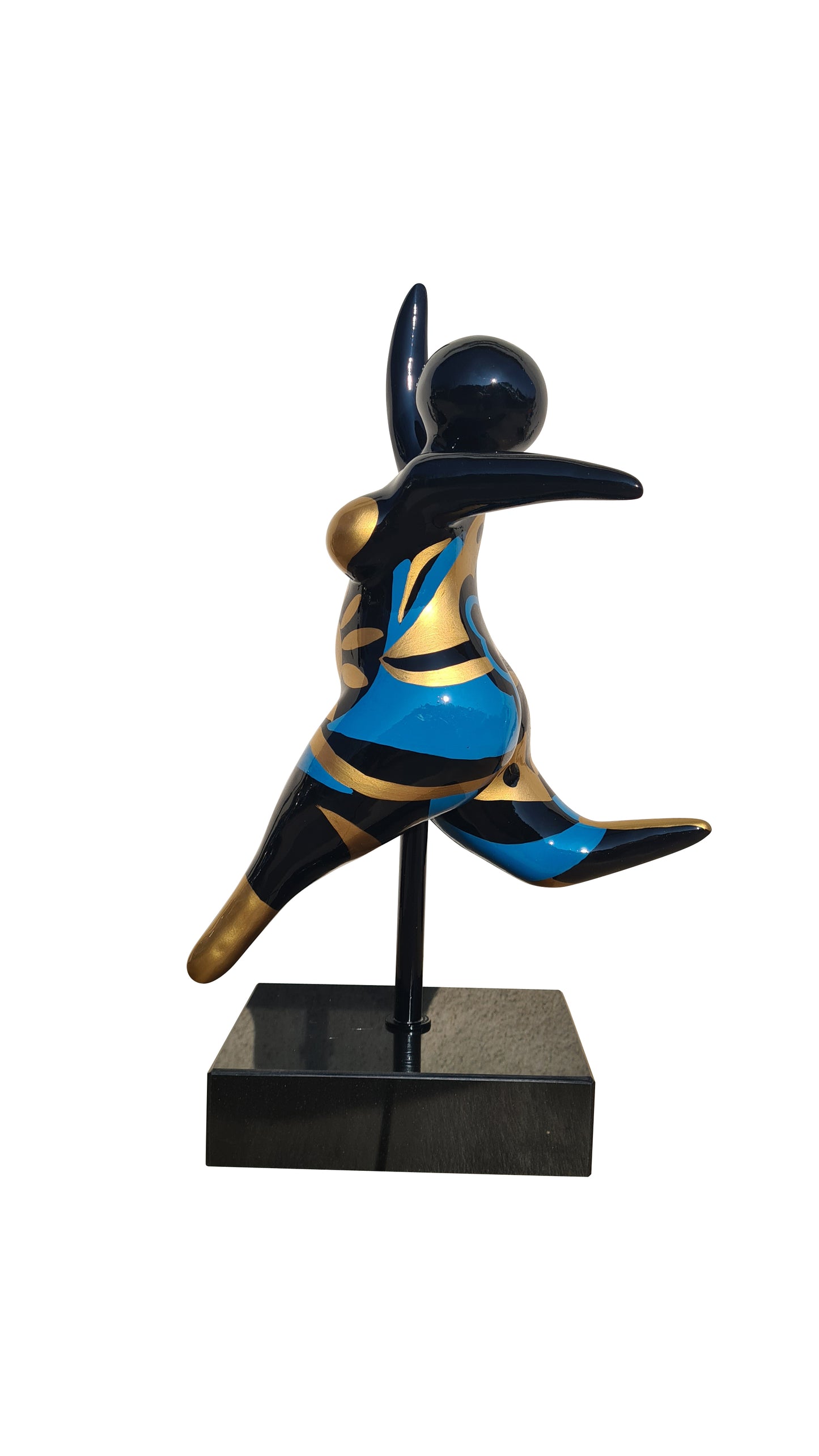 Statue of dancing woman or Nana, model multicolored, height 40 centimeters