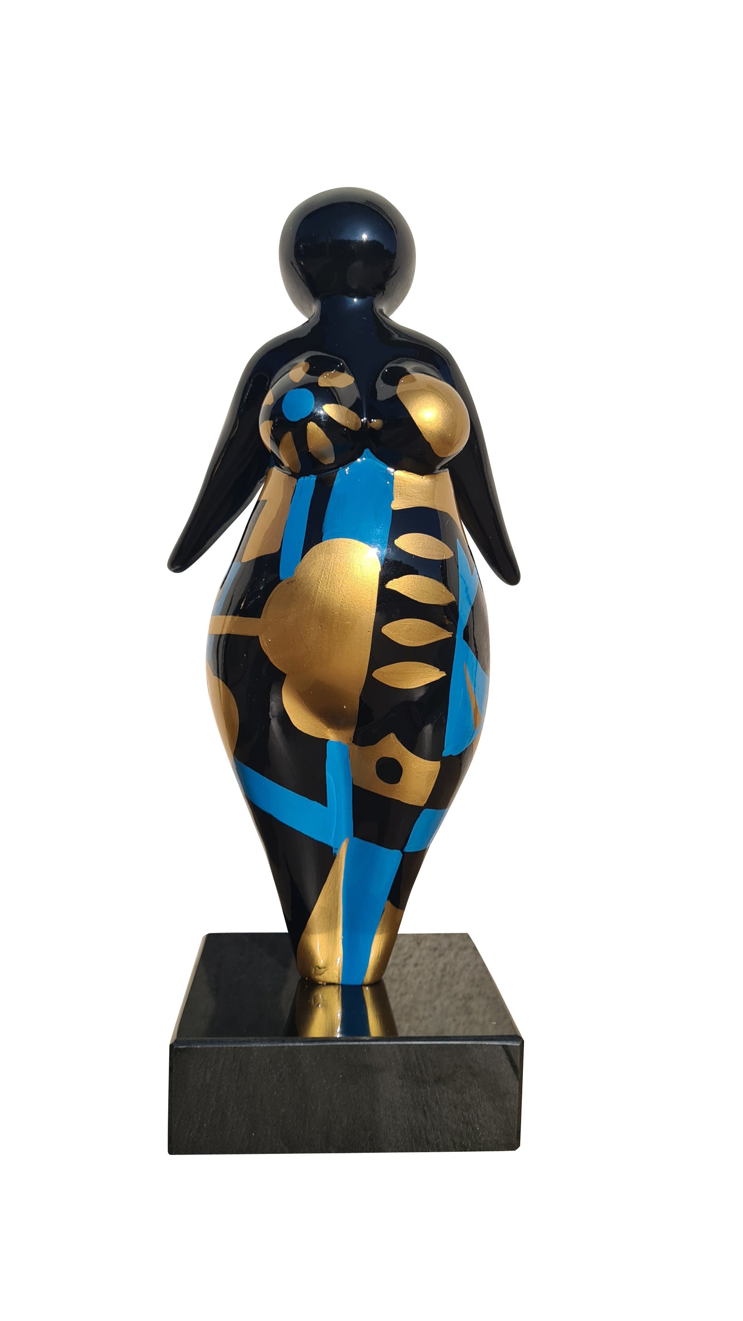Statue of dancing woman or Nana, model multicolored, height 40 centimeters