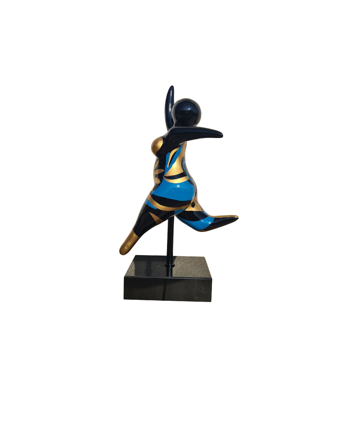 Statue of dancing woman or Nana, model multicolored, height 40 centimeters