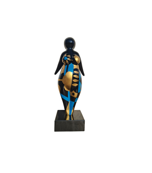 Statue of dancing woman or Nana, model multicolored, height 40 centimeters