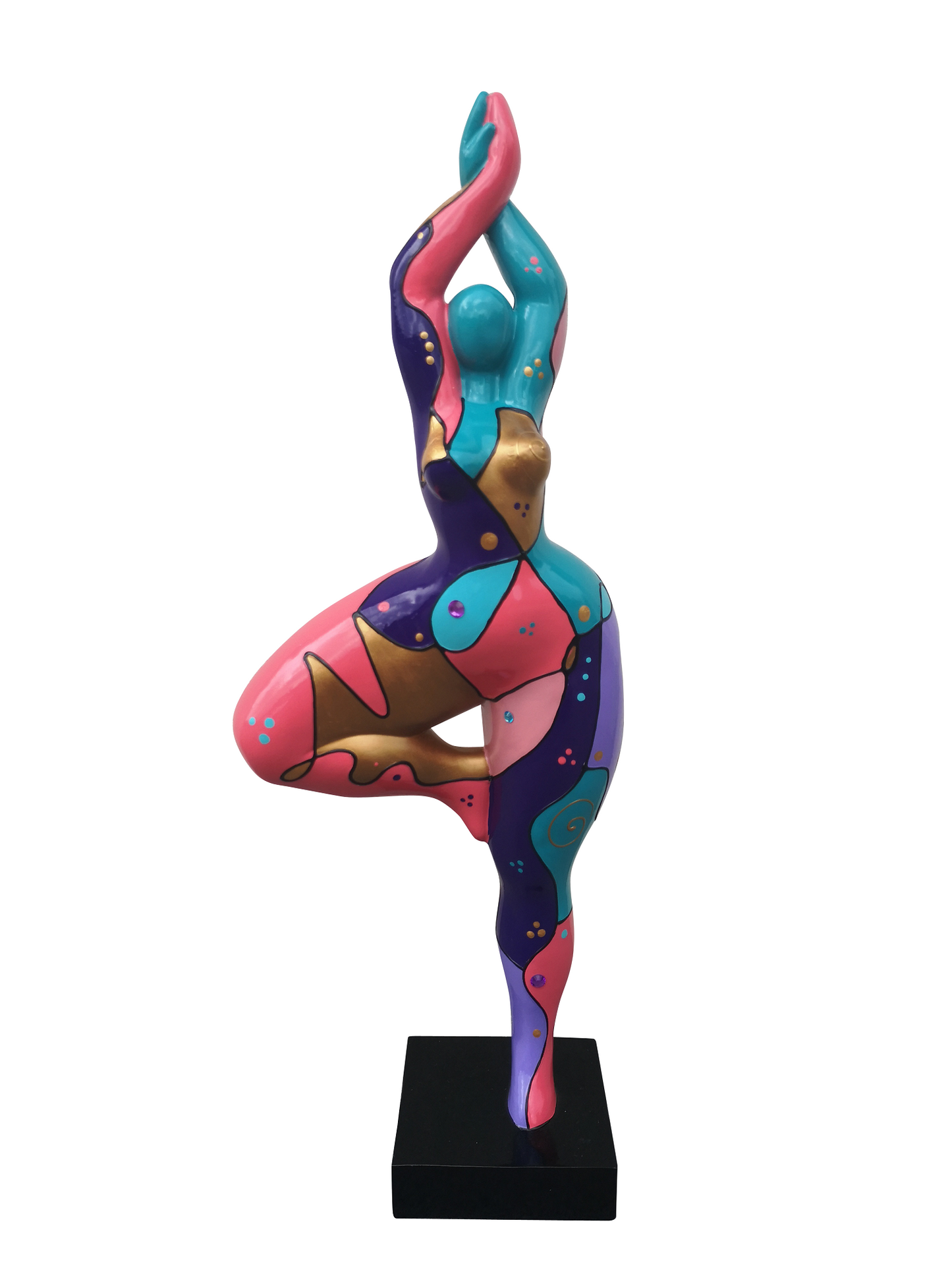 Statue de femme style "Nana Niki de Saint Phalle", hauteur 52 centimètres