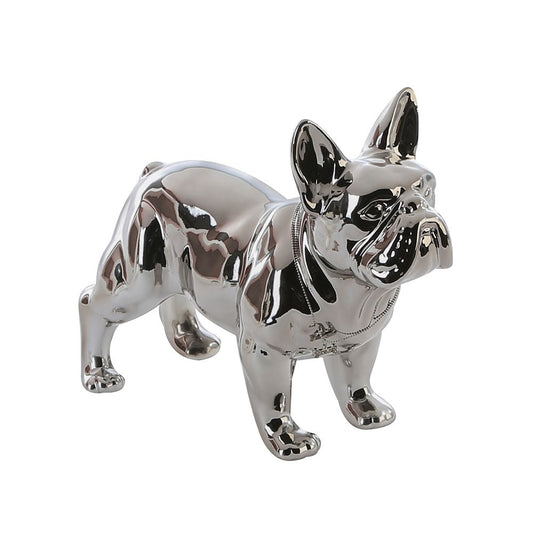 French Bulldog Statue, ceramic. Length 32 centimeters