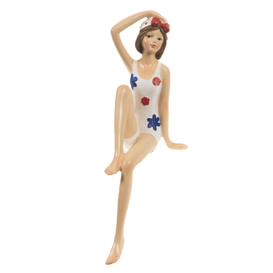 Woman "Bather at sea" resin statue, height 8'6 inches (22 centimeters)