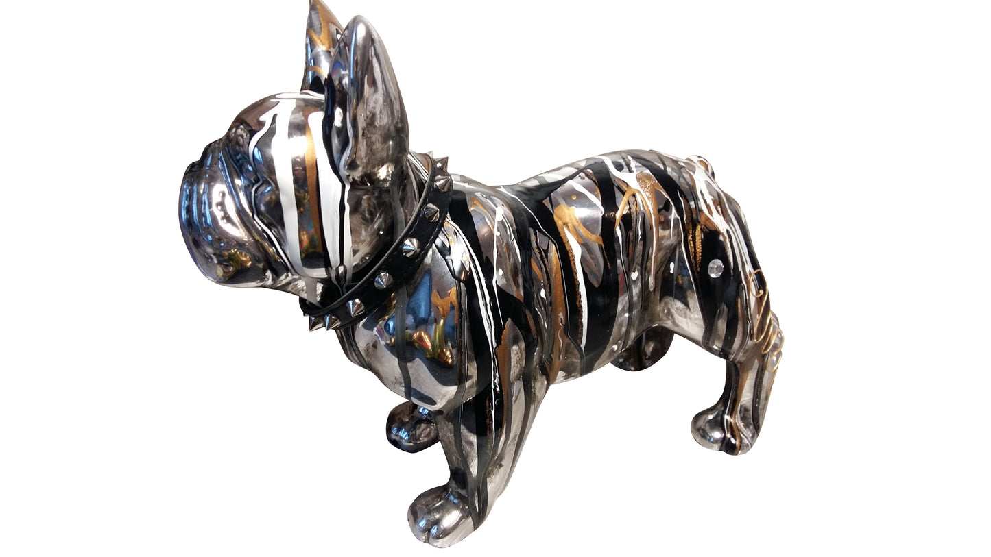 French Bulldog Statue, ceramic. Length 32 centimeters