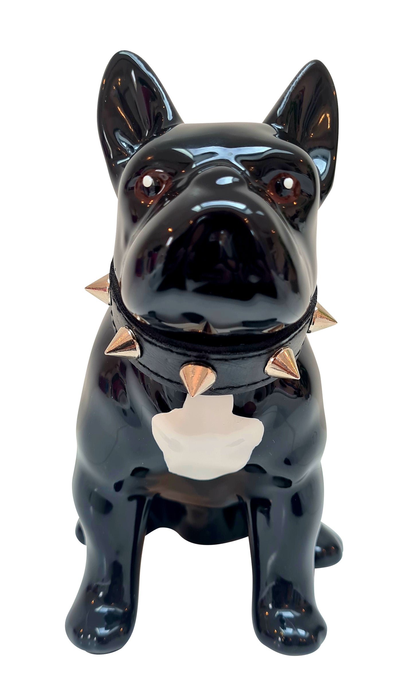 French Bulldog statue in ceramic, height 6'7 inches (17 centimeters)