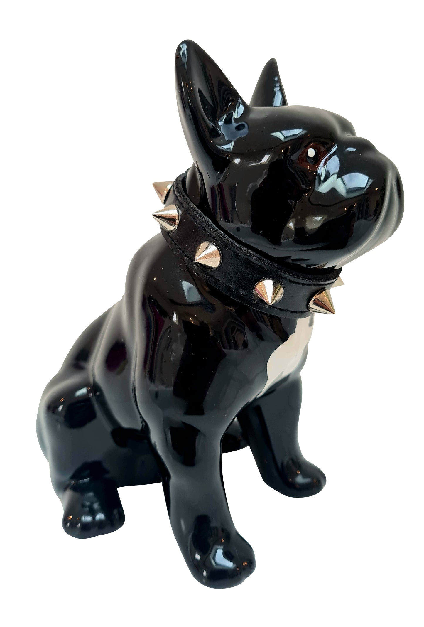 French Bulldog statue in ceramic, height 6'7 inches (17 centimeters)